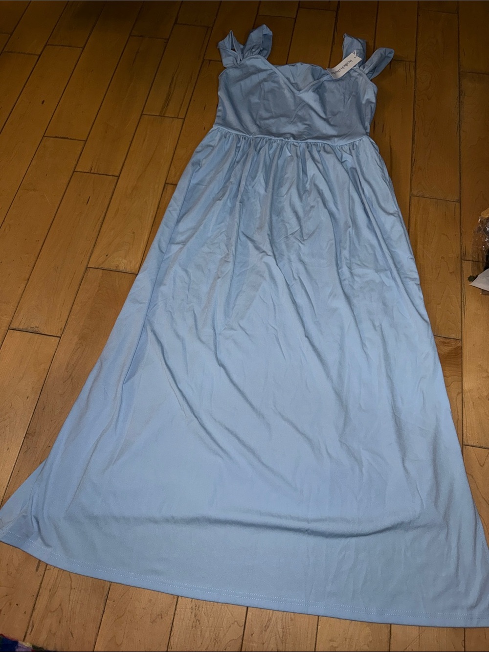 Light Blue Women's Sleeveless Maxi Dress
